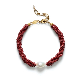 Anni Lu Rodeo Armbånd, Deep Burgundy